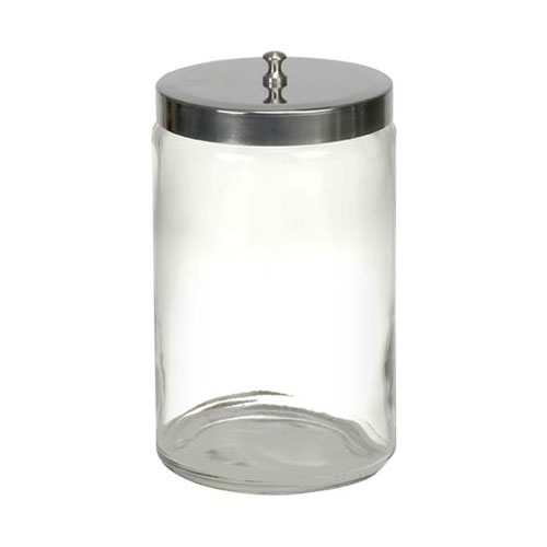 Jarre en verre avec couvercle en acier inoxydable
