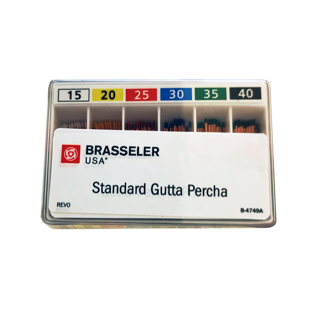 BRASSELER® Gutta Percha (100 pointes) 6 couleurs assorties
