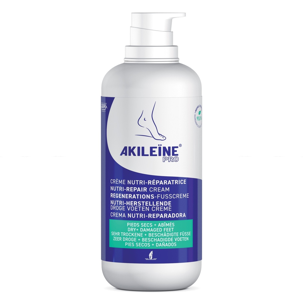 *AKILÉÏNE® Crème Nutri-Réparatrice pieds très secs  (avec pompe) 500 ml