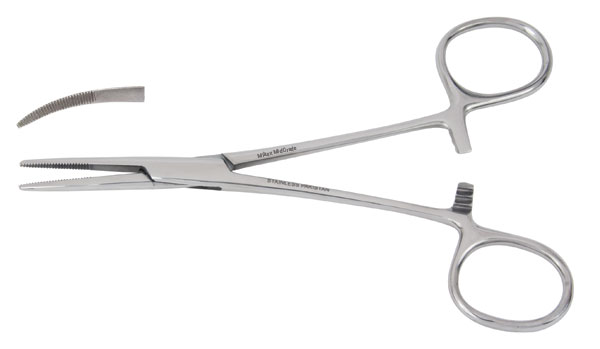 MILTEX VANTAGE® Curved Hemostatic Kelly Forceps (5½'')